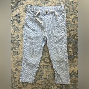 Janie and Jack boys blue striped seersucker pants 2T excellent condition.